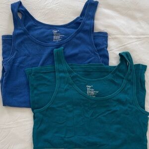 GAP Vibrant Blue and Teal Tank Tops